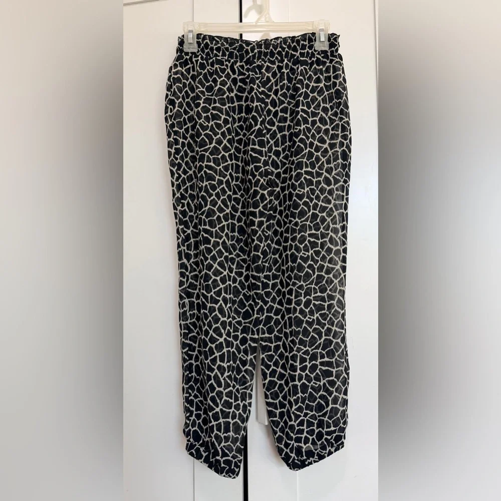 Victoria's Secret Swim Cover Up Animal Print Sheer Pants Size Small Petite
